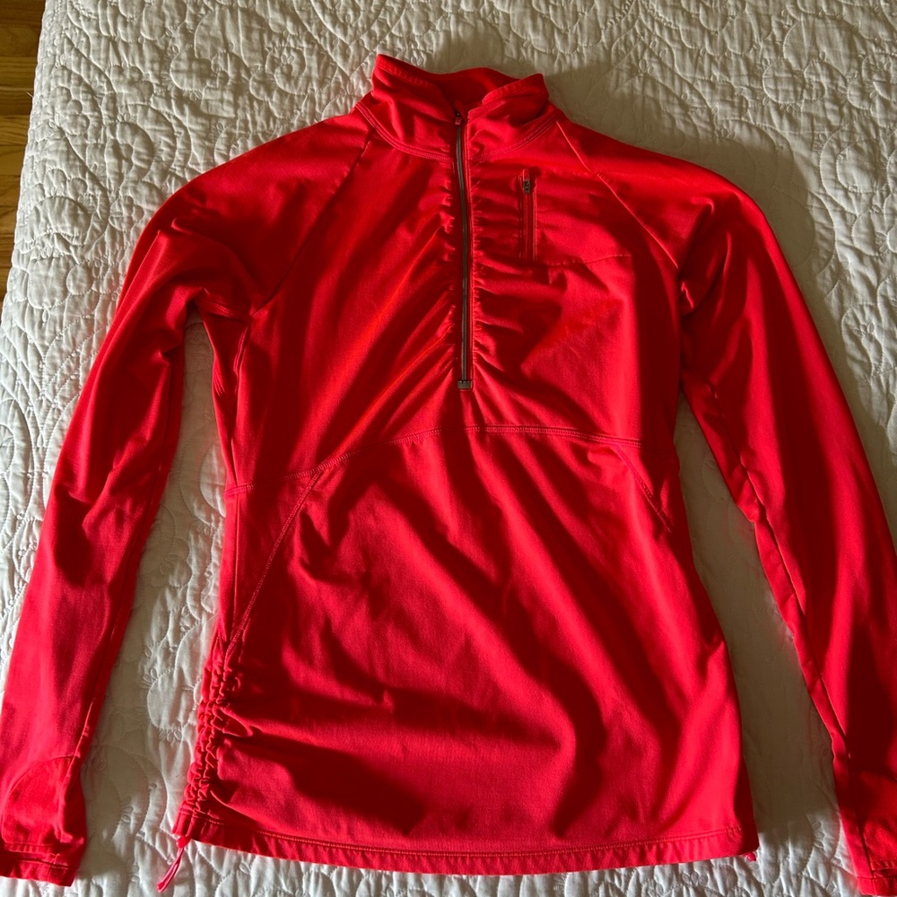 Bright Red Quarter-Zip Pullover